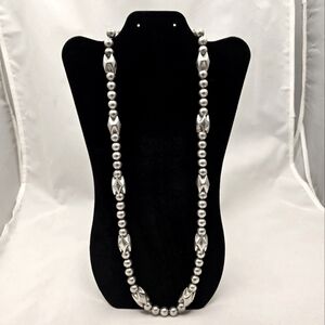 Silver Beaded Necklace